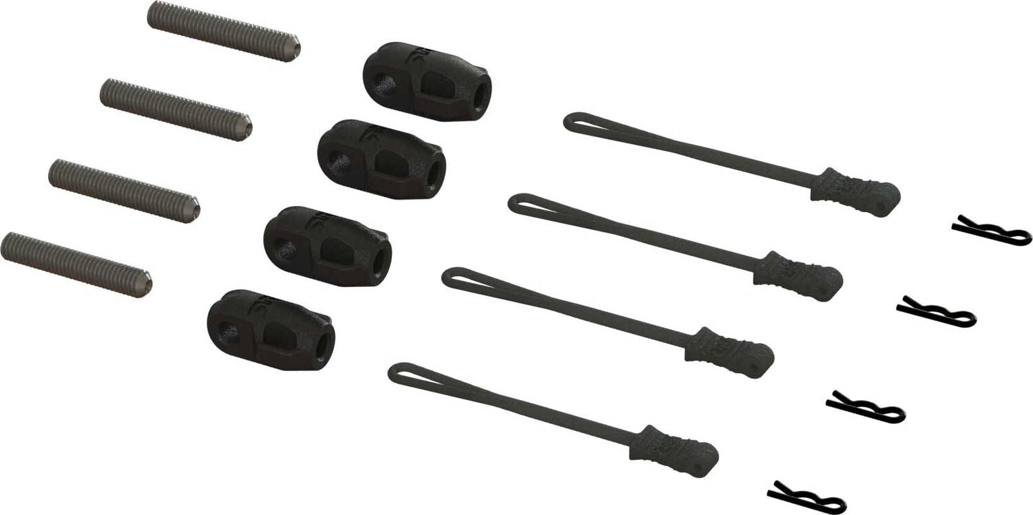 Brace Rod Ends with Pins And Retainers (4)